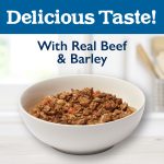 Delicious Taste! With Real Beef & Barley