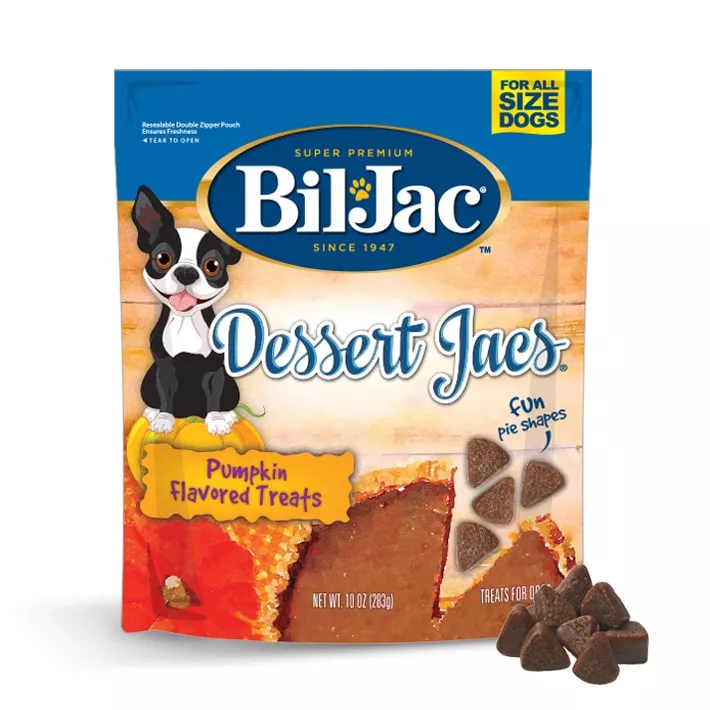 10 ounce pouch of Dessert Jacs treats